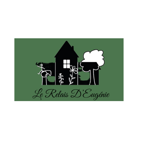 Le Relais D’Eugénie (2) Logo Le Relais D'Eugenie avec une maison et le nom Le Relais D'Eugenie en dessous